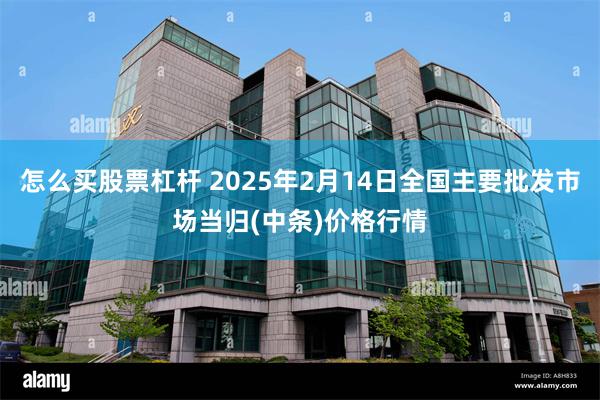 怎么买股票杠杆 2025年2月14日全国主要批发市场当归(中条)价格行情